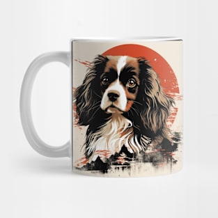 Japanese Spaniel with a splash of color Mug